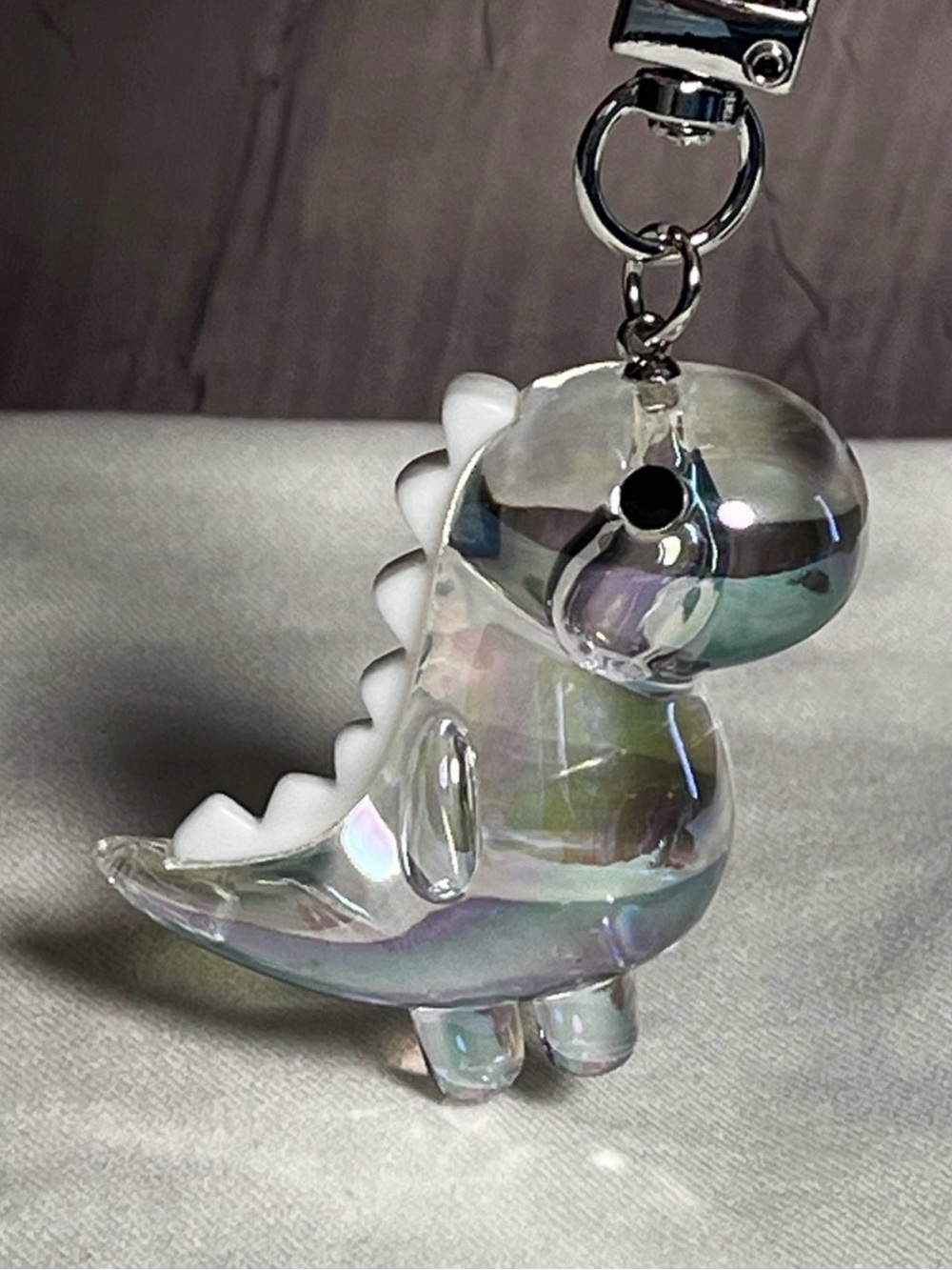 Clear Dino Keychain/ bag charm